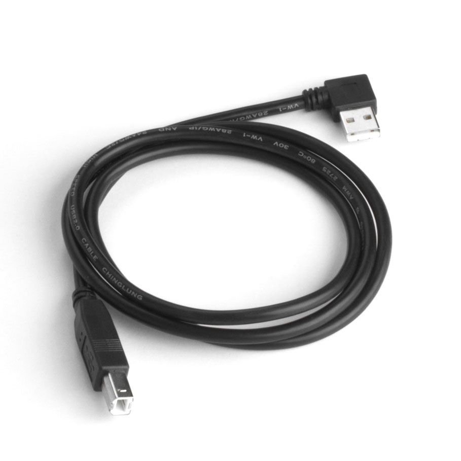 USB 2.0 Kabel AB, Stecker A abgewinkelt RECHTS, 1m USB 2.0 Kabel AB, Stecker A abgewinkelt RECHTS, 1m