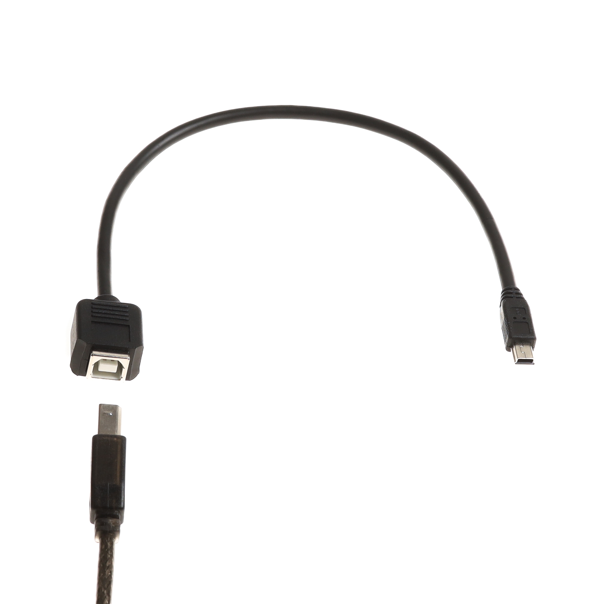 USB 2.0 Adapterkabel mit B-Buchse auf Mini-B-Stecker, 30cm