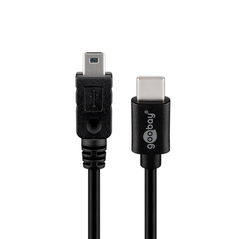USB-Kabel Type-C™ Stecker auf Mini B Stecker 50cm