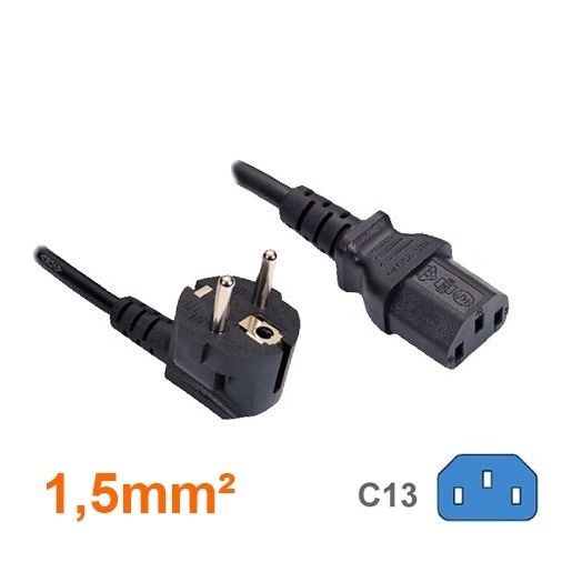 Kaltgerätekabel mit extra dicken Adern von 1,5mm², 3m Kaltgerätekabel mit extra dicken Adern von 1,5mm², 3m