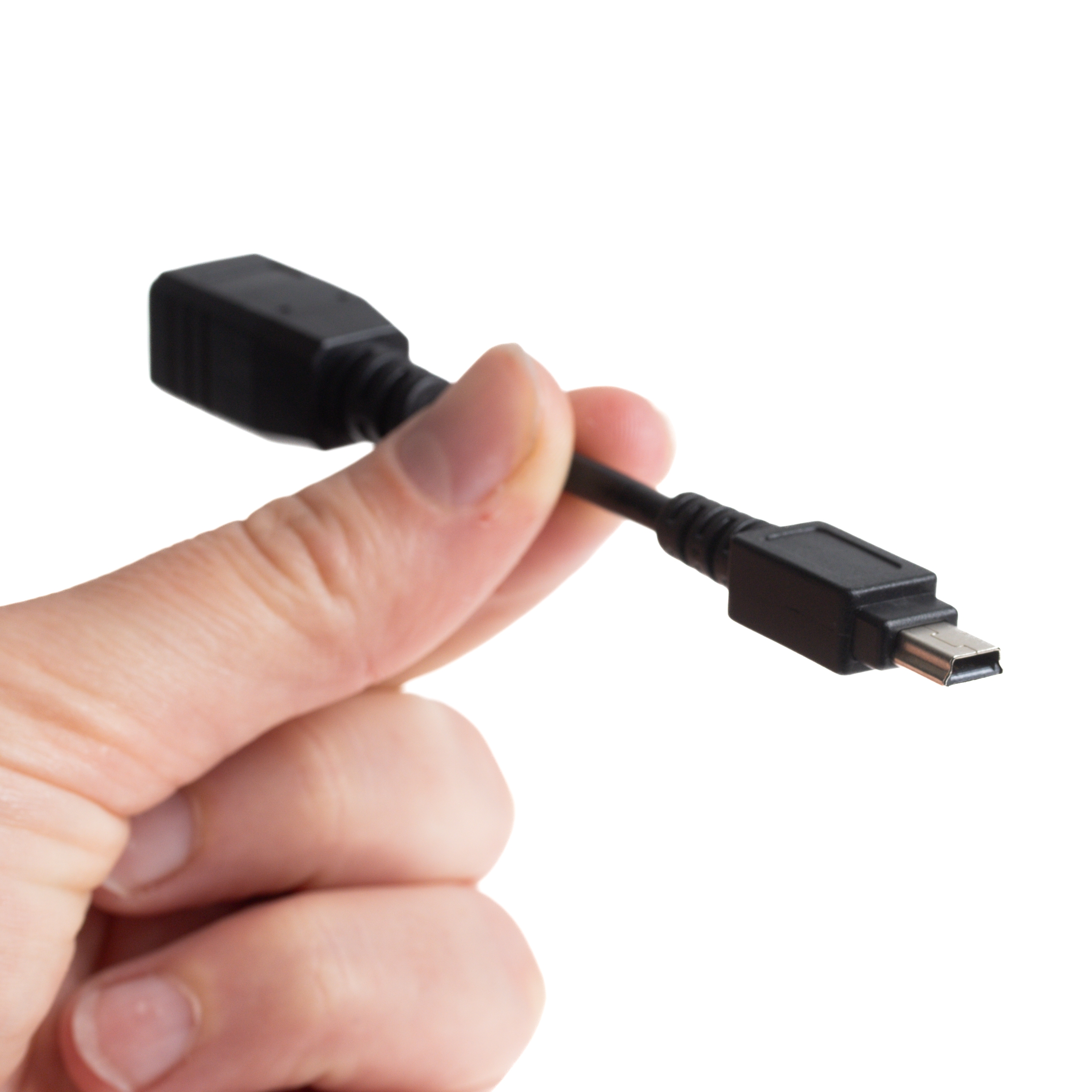 USB 2.0 Adapterkabel mit B-Buchse auf Mini-B-Stecker, 10cm