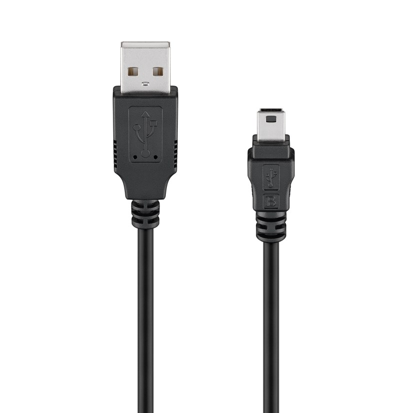 USB 2.0 Kabel mit Stecker A an Mini B, 5m