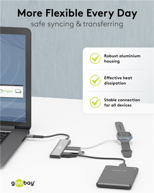 USB-C HUB mit 4 Ports