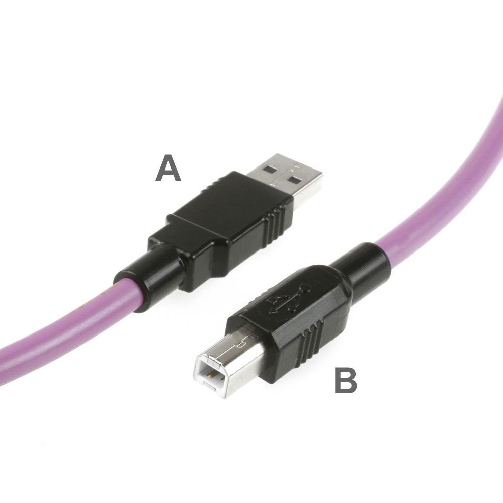 USB 2.0 Kabel PUR für Industrie u. Schleppkette, Typ A auf B, 1m