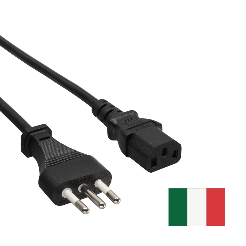 Kaltgerätekabel Stromkabel Netzkabel ITALIEN