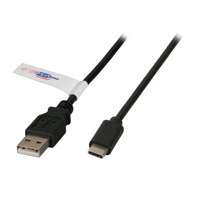 USB-Kabel Type-C™ Stecker auf USB 2.0 A Stecker 50cm USB-Kabel Type-C™ Stecker auf USB 2.0 A Stecker 50cm