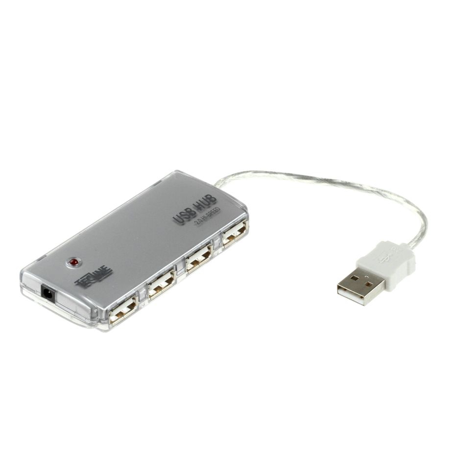 USB 2.0 Mini HUB 4 Ports inkl. Netzteil, TECLINE