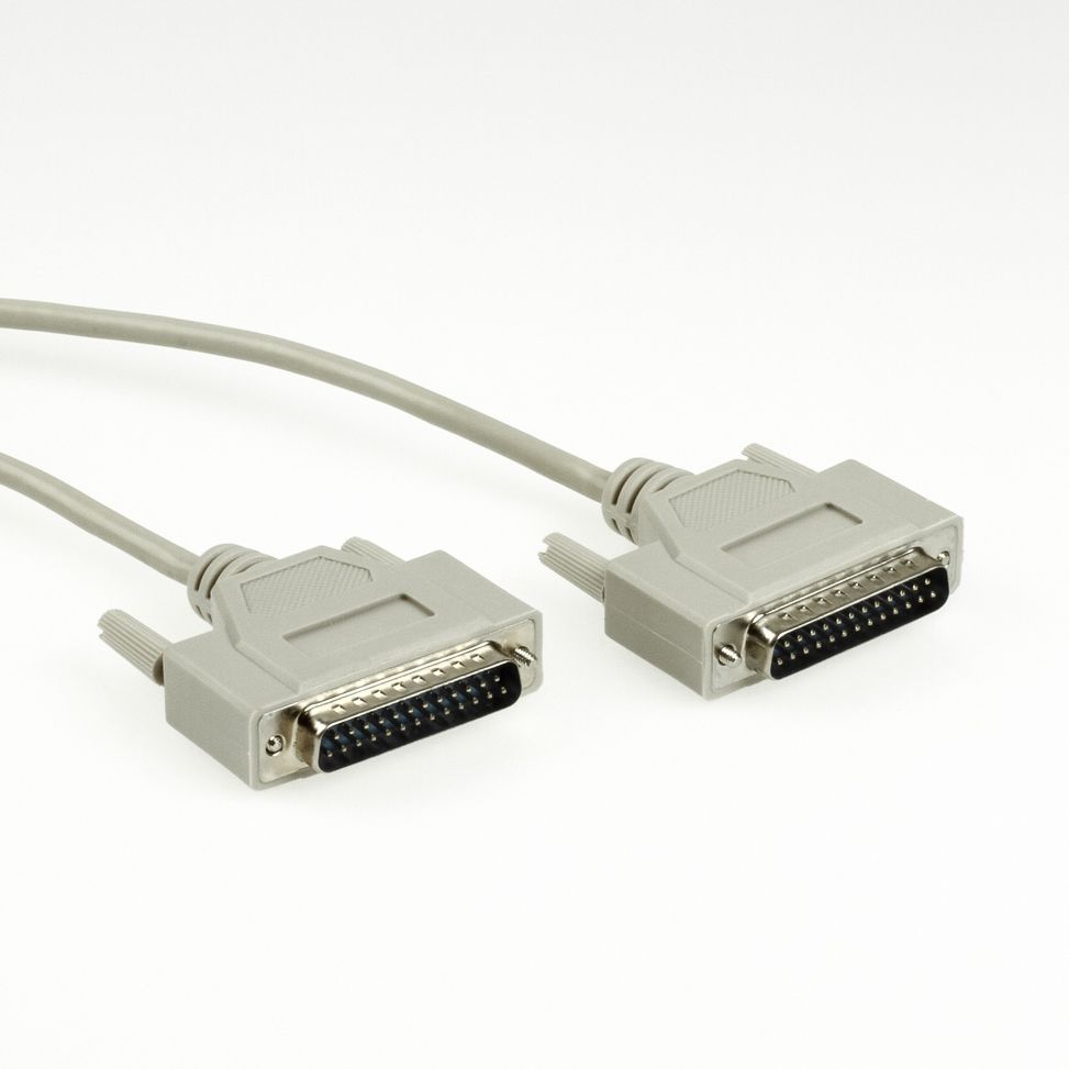 Datenkabel 2x DSub-25 männlich 1-zu-1 verbunden 1m Datenkabel 2x DSub-25 männlich 1-zu-1 verbunden 1m