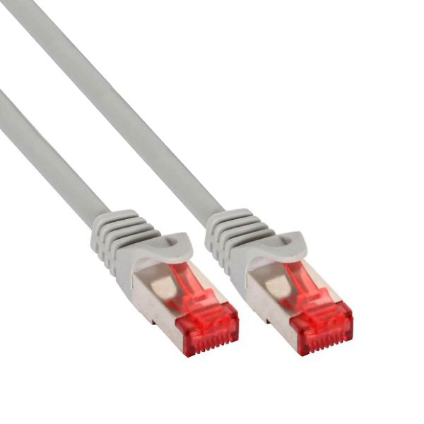 Cat.6 Netzwerkkabel PREMIUM Qualität S/FTP (PIMF) 250Mhz grau 25cm