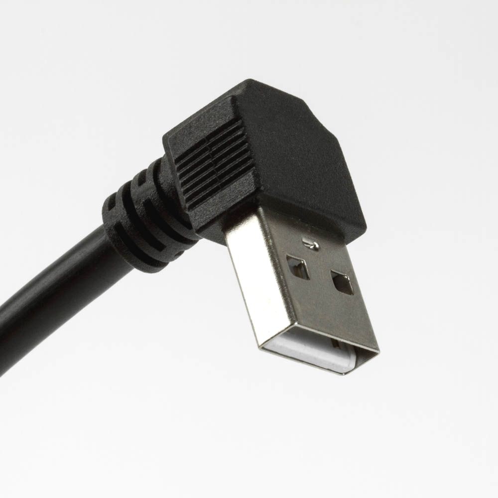 Kurzes USB-Kabel mit abgewinkeltem A-Stecker 90° NACH UNTEN 30cm Kurzes USB-Kabel mit abgewinkeltem A-Stecker 90° NACH UNTEN 30cm