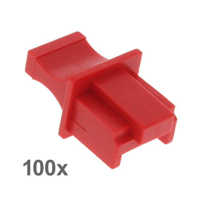 Staubschutzkappe für RJ45-Buchse ROT 100 Stk