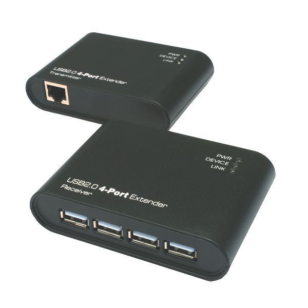 4 Port USB 2.0 Cat.5/6 Extender bis 50 Meter