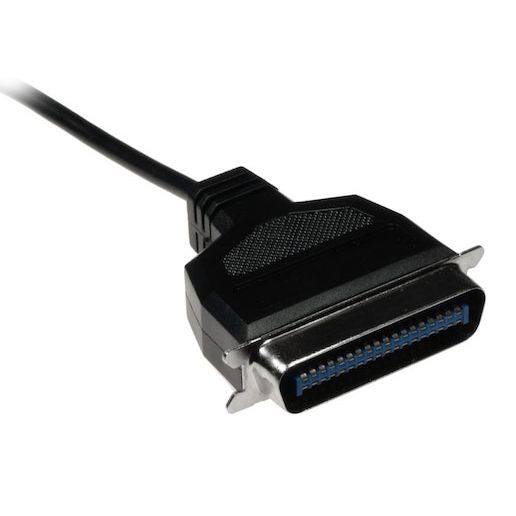 USB Parallel Adapter Cen-36m 180cm SCHWARZ