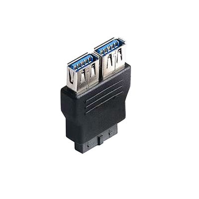 Interner USB 3.0 Adapter 20-pol auf 2x A weiblich Interner USB 3.0 Adapter 20-pol auf 2x A weiblich