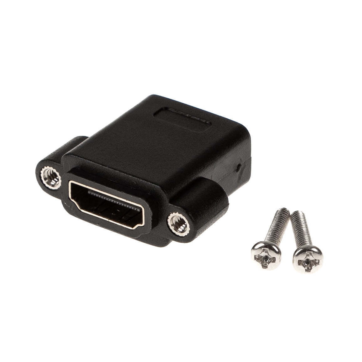 HDMI Adapter für Panel-Montage, 2x HDMI-A weiblich, inkl. Schrauben HDMI Adapter für Panel-Montage, 2x HDMI-A weiblich, inkl. Schrauben