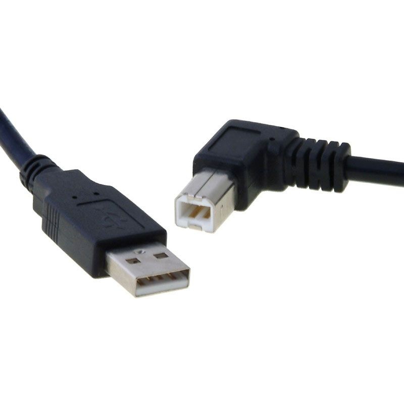 USB 2.0 Kabel Stecker B abgewinkelt LINKS 50cm USB 2.0 Kabel Stecker B abgewinkelt LINKS 50cm