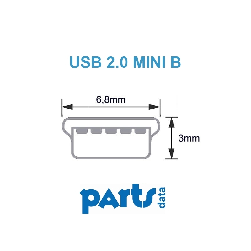 USB 2.0 Kabel A an Mini B 3m grau