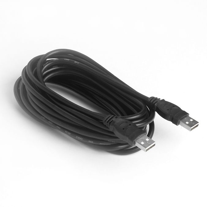USB 2.0 Spezialkabel mit 2x A Stecker 5m schwarz USB 2.0 Spezialkabel mit 2x A Stecker 5m schwarz