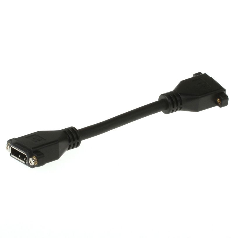 Montagebuchse DisplayPort, Kabellösung für Einbau, 20cm Montagebuchse DisplayPort, Kabellösung für Einbau, 20cm