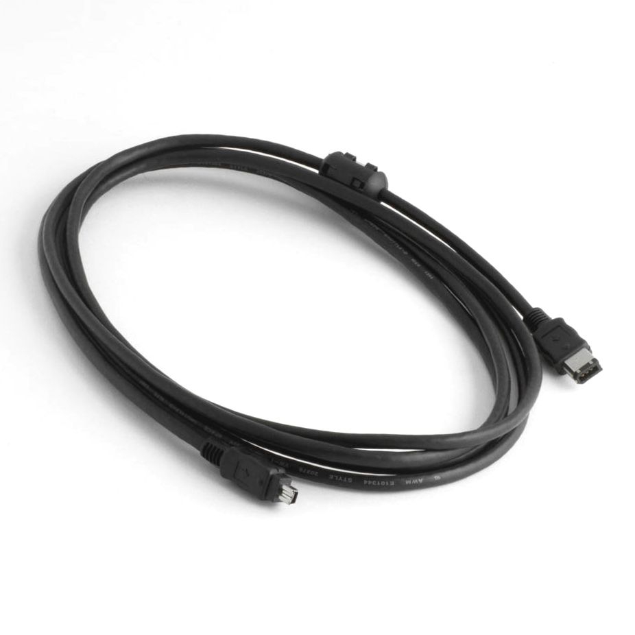 Firewirekabel 4-polig auf 6-polig 3m FERRITKERN Firewirekabel 4-polig auf 6-polig 3m FERRITKERN