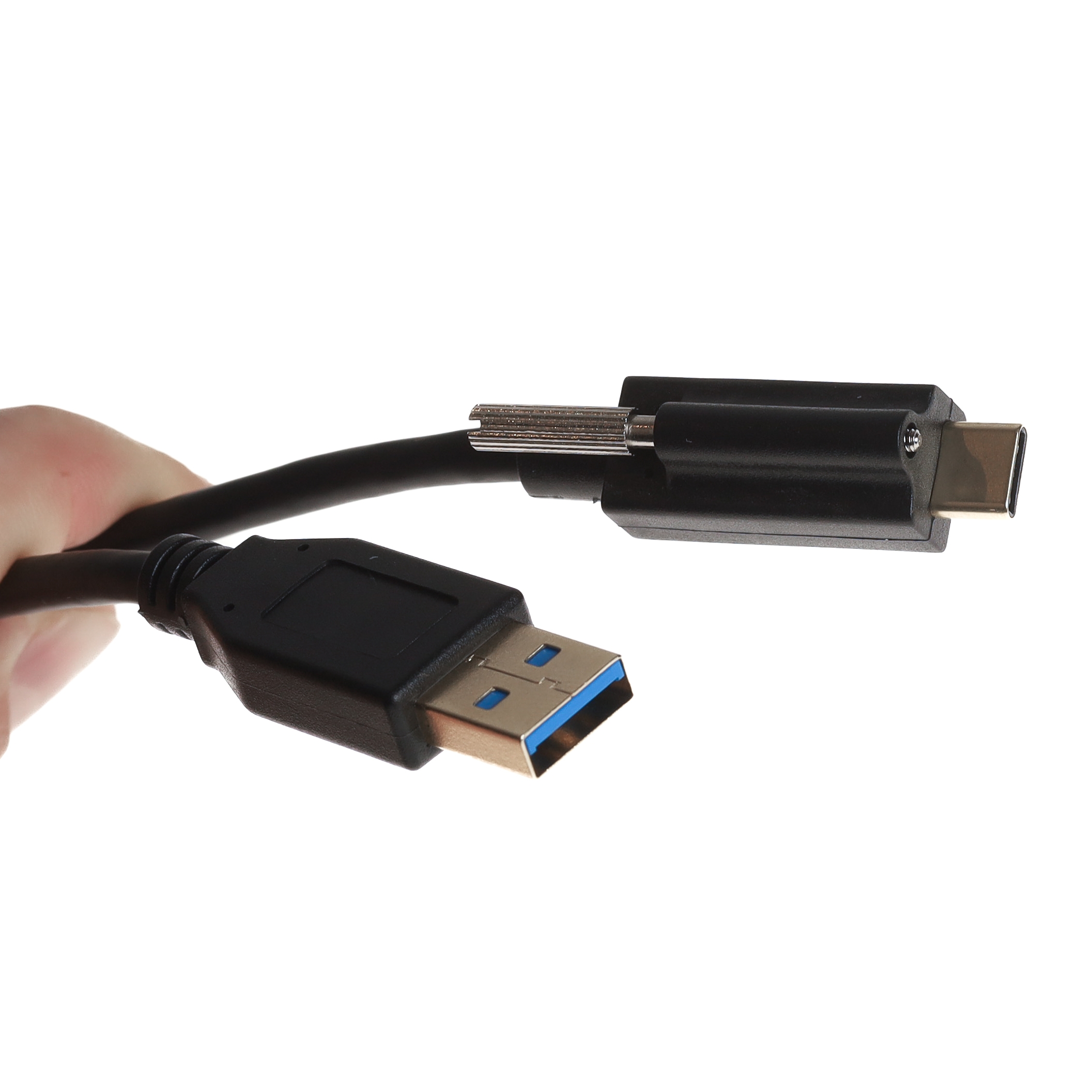 USB 10 Gbps Kabel Typ-A Stecker zu USB Type-C™ Stecker mit Schraube oben 1 m