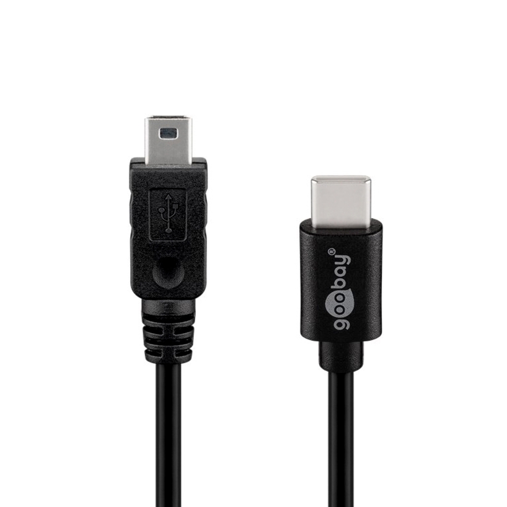 USB-Kabel Type-C™ Stecker auf Mini B Stecker 50cm