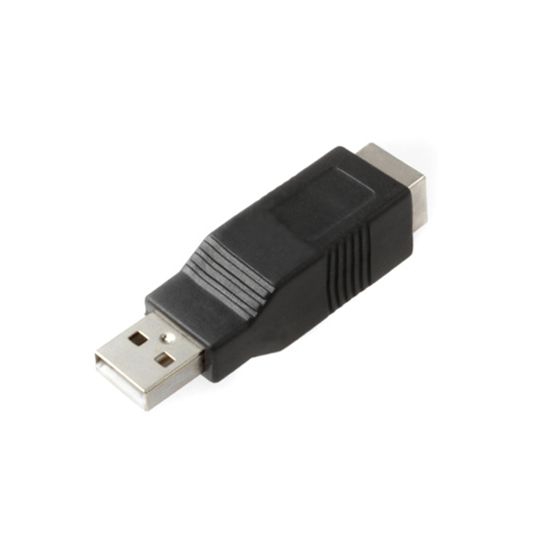 USB-Adapter A männlich an B weiblich schwarz USB-Adapter A männlich an B weiblich schwarz