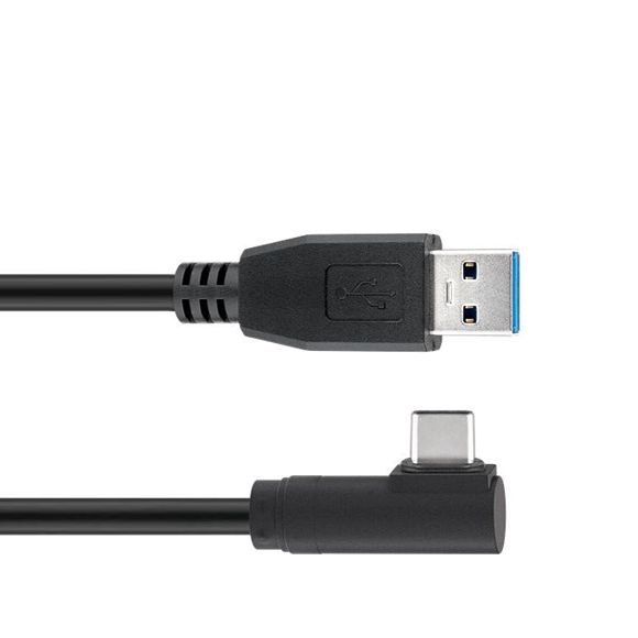 Kabel USB Type-C™ Stecker gewinkelt auf USB 3.0 A 1m