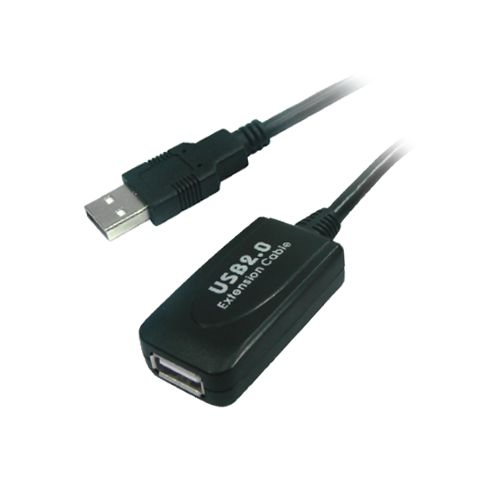 USB-Verlängerung aktiv USB 2.0 schwarz 5m