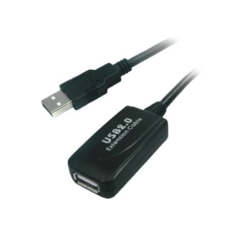 USB-Verlängerung aktiv USB 2.0 schwarz 5m USB-Verlängerung aktiv USB 2.0 schwarz 5m