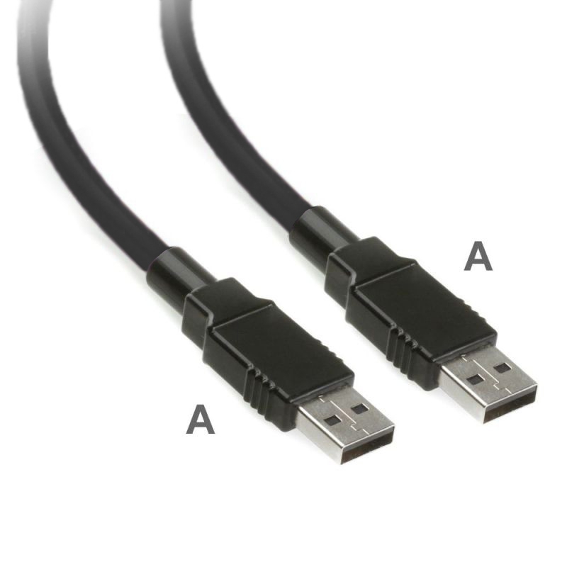 USB 2.0 Kabel PUR für Industrie u. Schleppkette, Typ A auf A, 5m