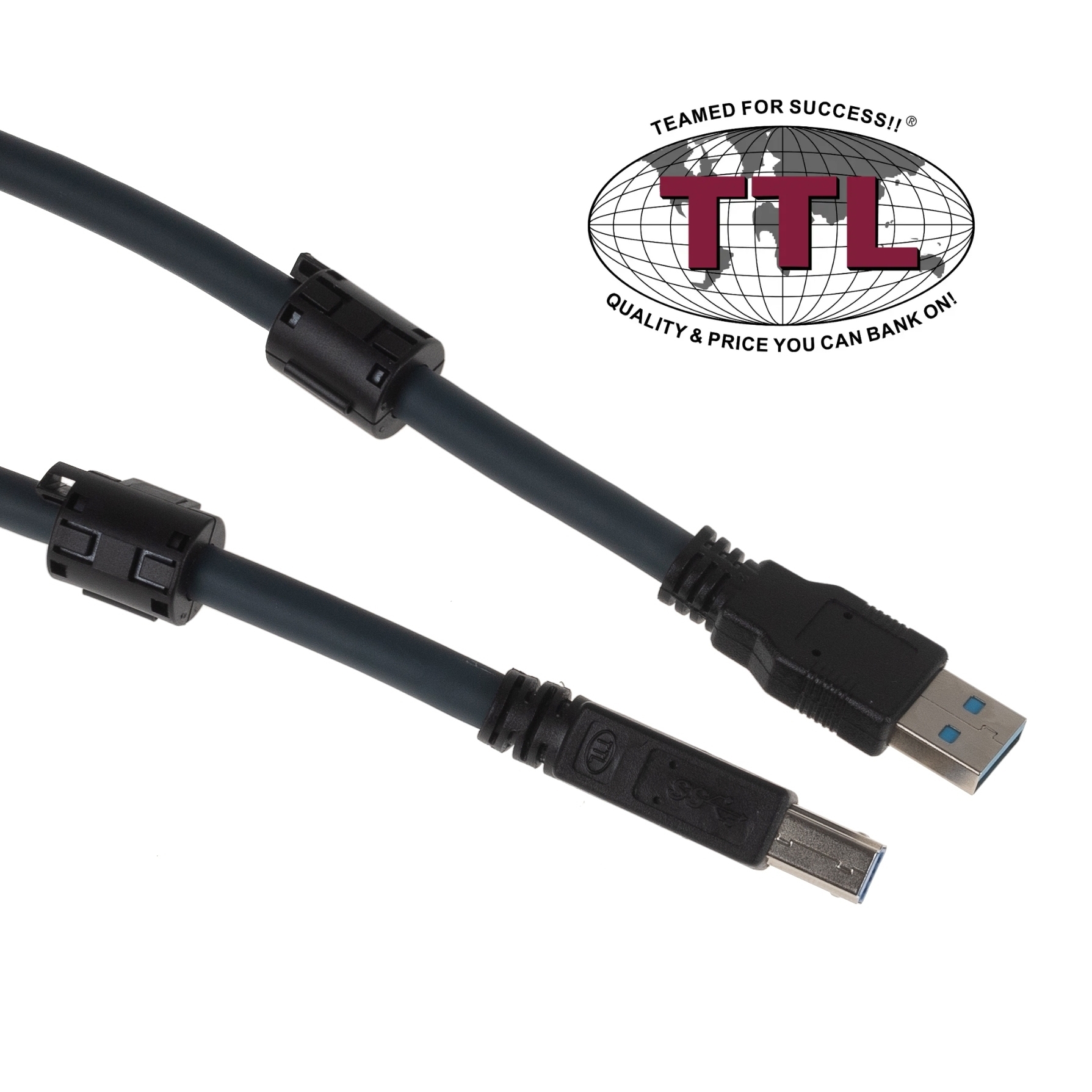 USB 3.0 hochflexibles Industriekabel Qualität PREMIUM+ mit 2 Ferritkernen 5m