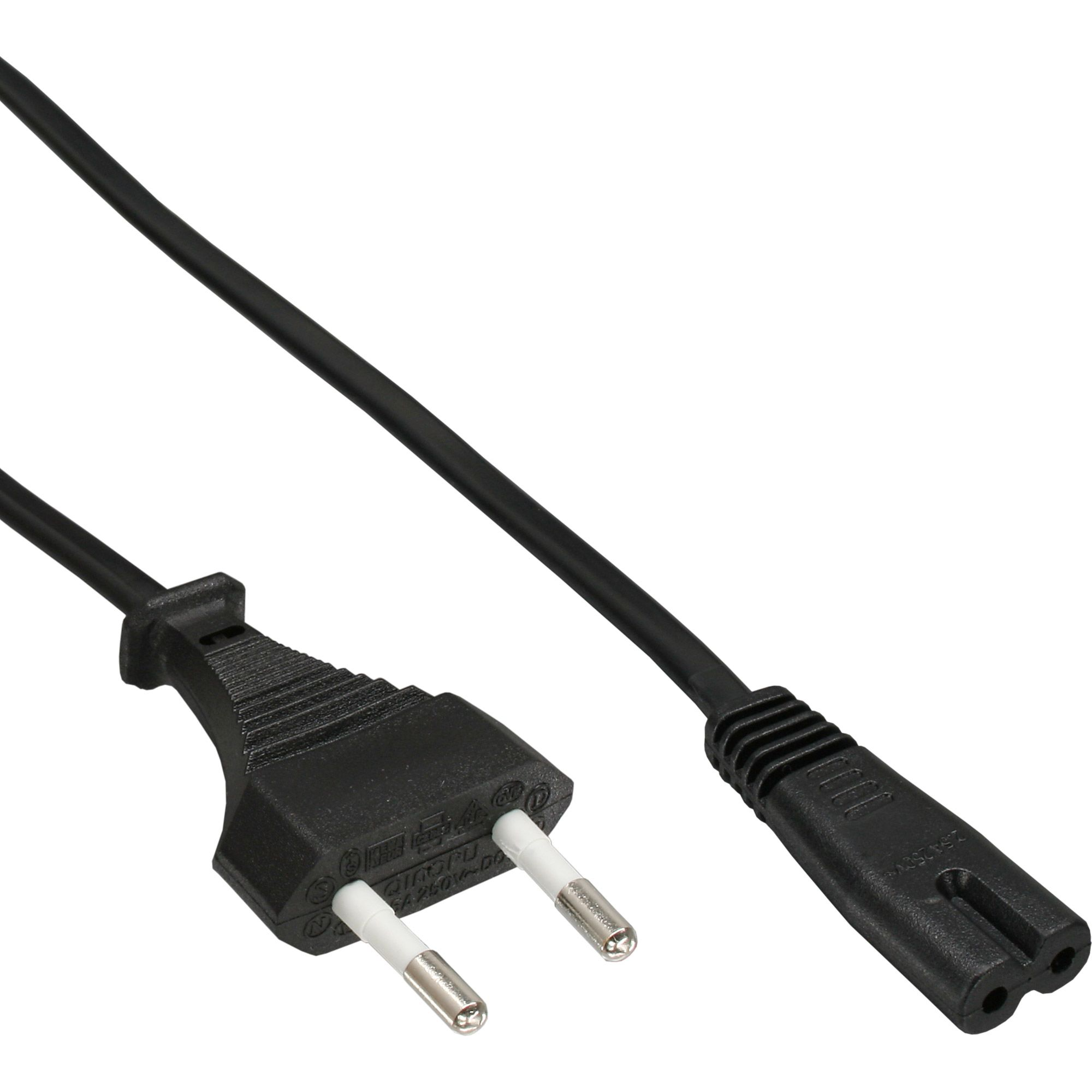 a01ae9c80a4c3519722e5194c2d7d1b43915a022 2-pol. Stromkabel mit EURO-8-Stecker EXTRA LANG 5m
