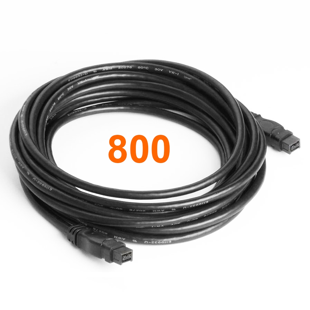 Firewire 800 Kabel in PREMIUM-Qualität, 2x 9-polig, schwarz, 5m Firewire 800 Kabel in PREMIUM-Qualität, 2x 9-polig, schwarz, 5m