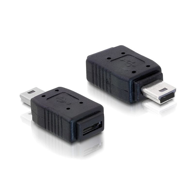 Adapter USB Mini B männlich auf USB Micro A+B weiblich