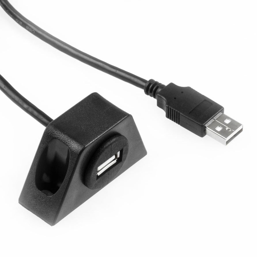 USB-Montagekabel für 2cm Rundloch, Länge 120cm, mit Halterung USB-Montagekabel für 2cm Rundloch, Länge 120cm, mit Halterung