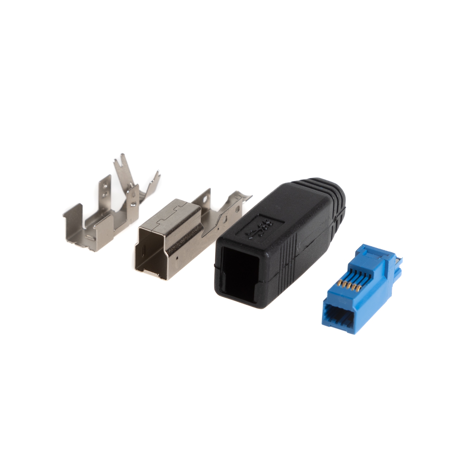 USB 3.0 Stecker Typ B zum Löten (mit Haube) USB 3.0 Stecker Typ B zum Löten (mit Haube)