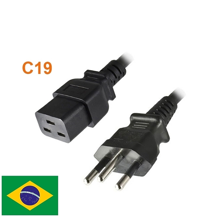 C19 Stromkabel für Brasilien 2.5m C19 Stromkabel für Brasilien 2.5m
