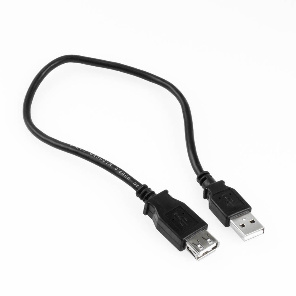 Kurze USB-Verlängerung Kabel Am Aw 30cm SCHWARZ