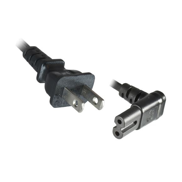 Stromkabel für USA + KANADA mit 2-pol. Euro-8-Stecker WINKEL Stromkabel für USA + KANADA mit 2-pol. Euro-8-Stecker WINKEL
