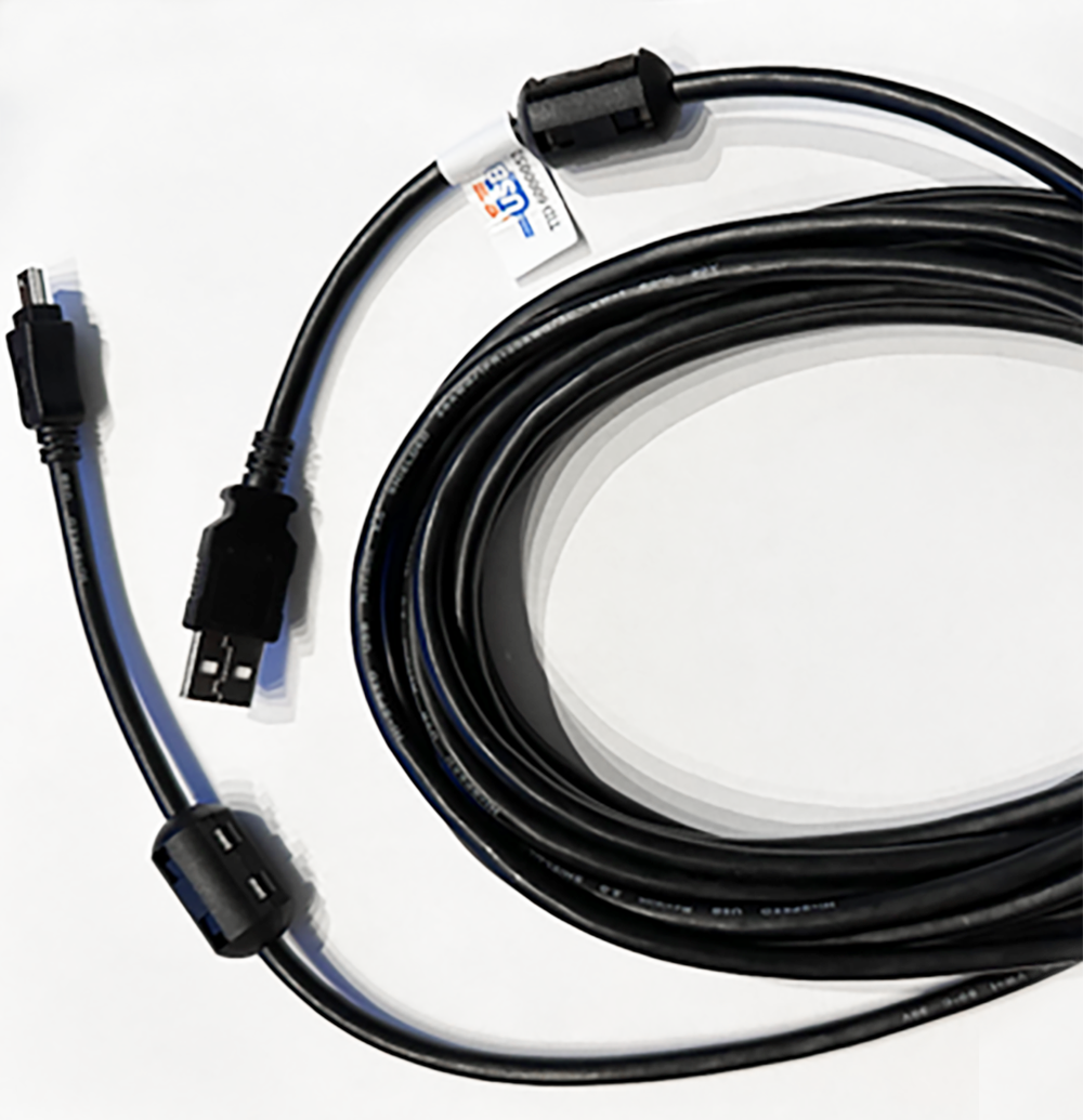 USB 2.0 Kabel: A an Mini-B, PREMIUM+, 2 Ferritkerne, extra dicke 5V-Adern, 5m