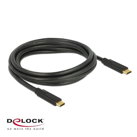 USB Kabel 2x Type-C™ Stecker, 5 Gbps, Power Delivery 5A, 2m USB Kabel 2x Type-C™ Stecker, 5 Gbps, Power Delivery 5A, 2m