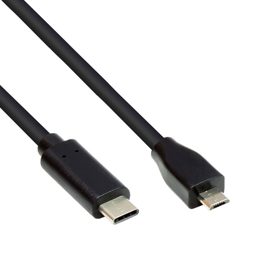 USB-Kabel Type-C™ Stecker auf Micro B Stecker 50cm USB-Kabel Type-C™ Stecker auf Micro B Stecker 50cm