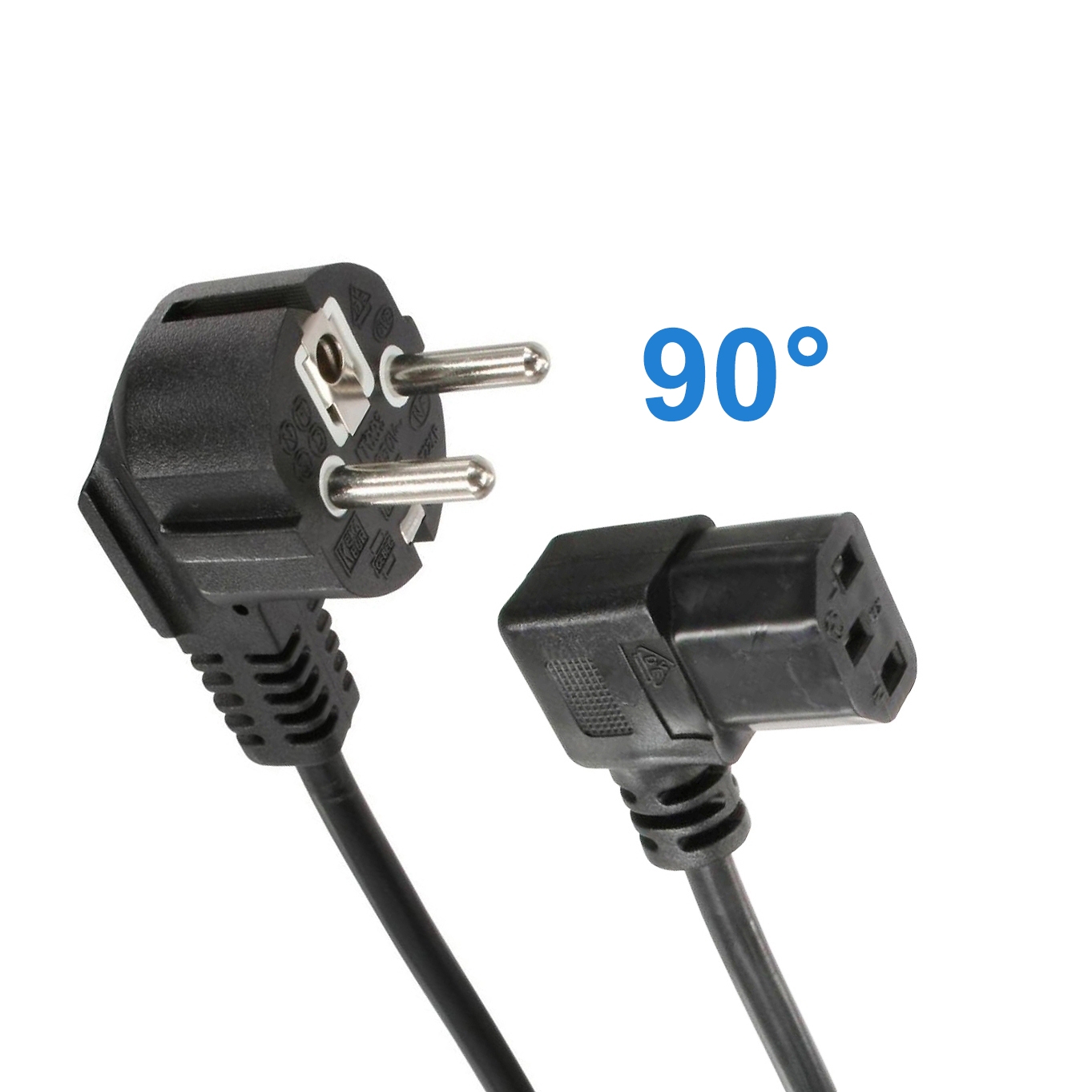 Kaltgerätekabel C13 NACH RECHTS abgewinkelt 50cm