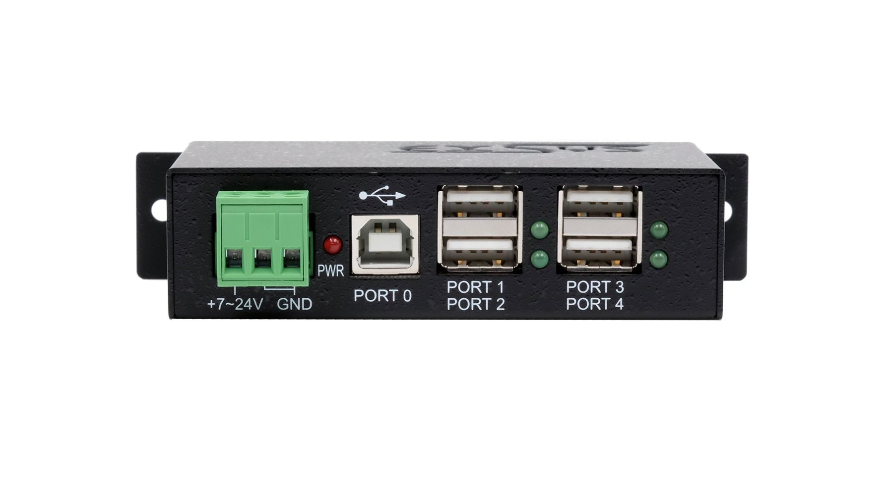 4-Port USB 2.0 Metall-HUB mit 15KV ESD Überspannungsschutz DIN-RAIL EXSYS