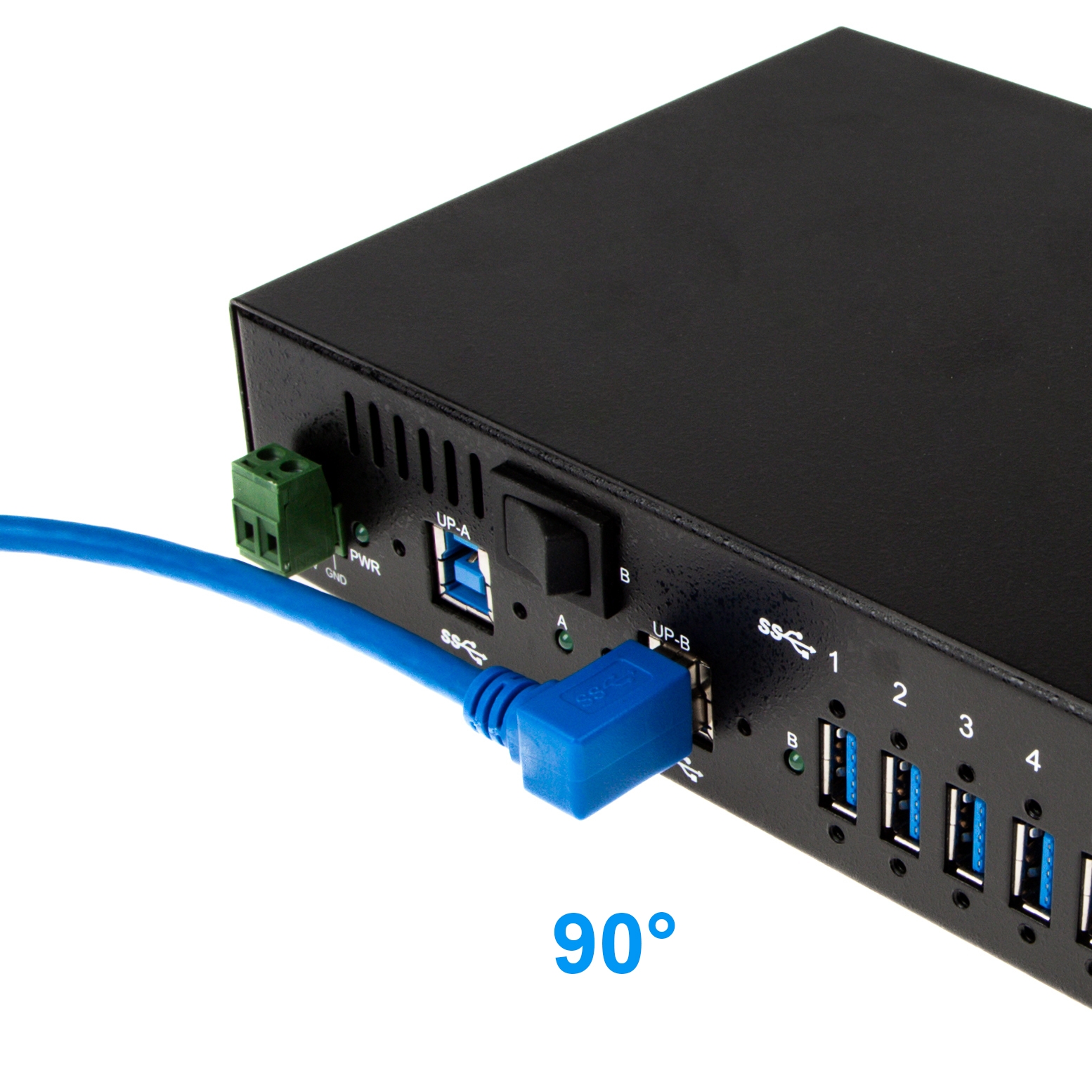 USB 3.0 Kabel mit B-Winkelstecker, 60cm