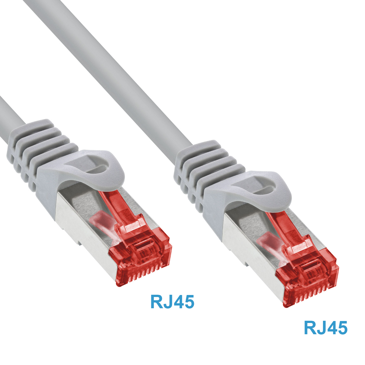 Cat.6 Netzwerkkabel PREMIUM Qualität S/FTP (PIMF) 250Mhz grau 25cm