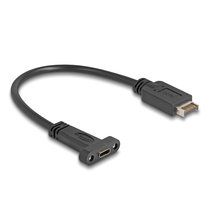 USB Panel Montagekabel Typ-E Key A 20 Pin Stecker zu Type-C™ Buchse, 25cm USB Panel Montagekabel Typ-E Key A 20 Pin Stecker zu Type-C™ Buchse, 25cm