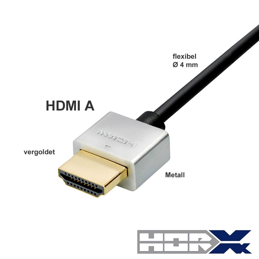 postkantoor zonsondergang Recyclen Flexibles HDMI-Kabel mit Metallsteckern 3m | CI-B-30
