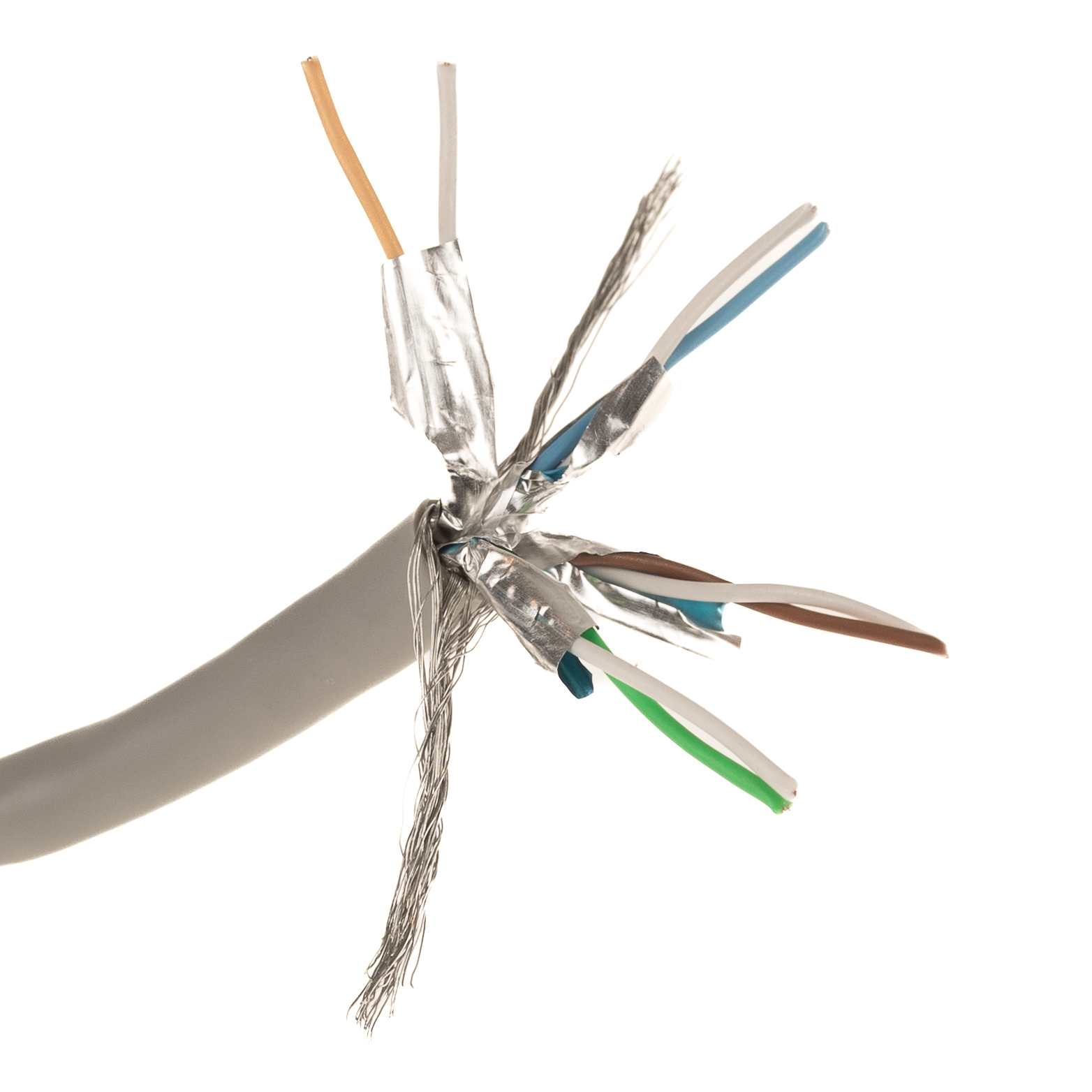 Cat.6 Netzwerkkabel PREMIUM Qualität S/FTP (PIMF) 250Mhz grau 25cm